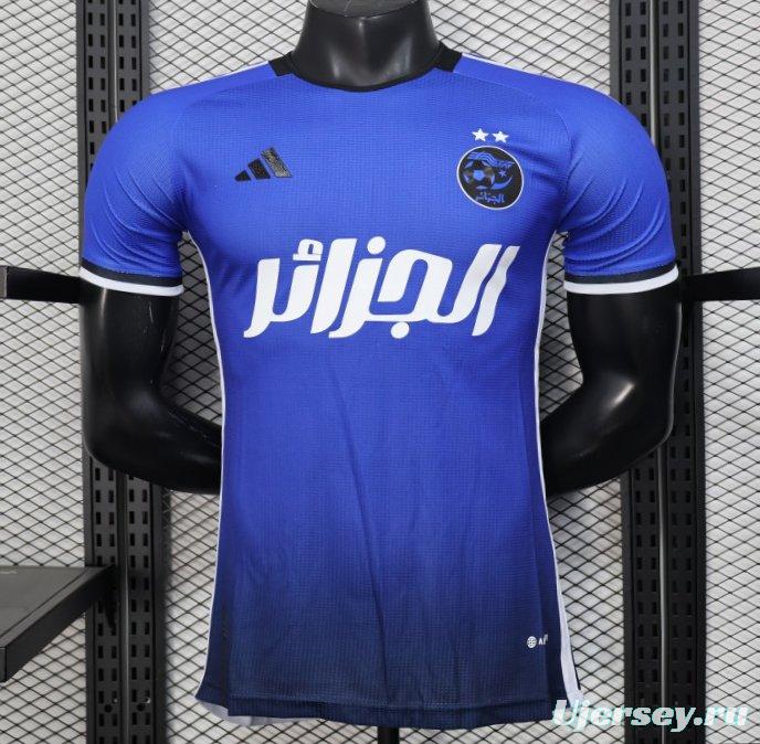Player Version 2025 Algeria Blue with Arabic Sponsor Jersey