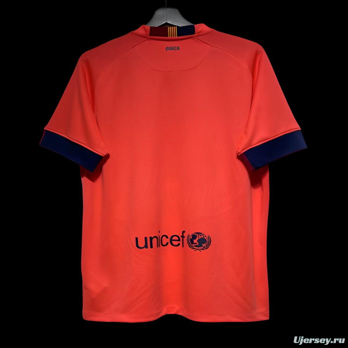 Retro 14/15 Barcelona Away Orange Jersey