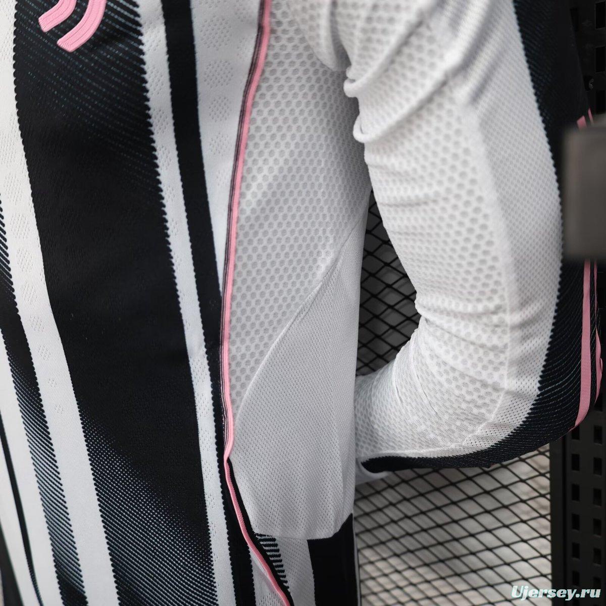 Player Version 25/26 Juventus Home Long Sleeve Jersey