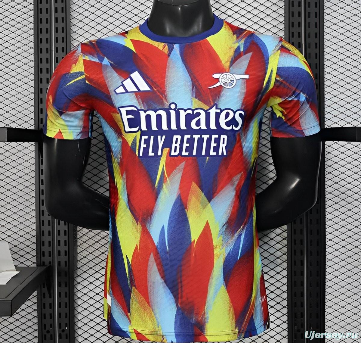 Player Version 25/26 Arsenal Multicolor Abstract Art Pattern Jersey