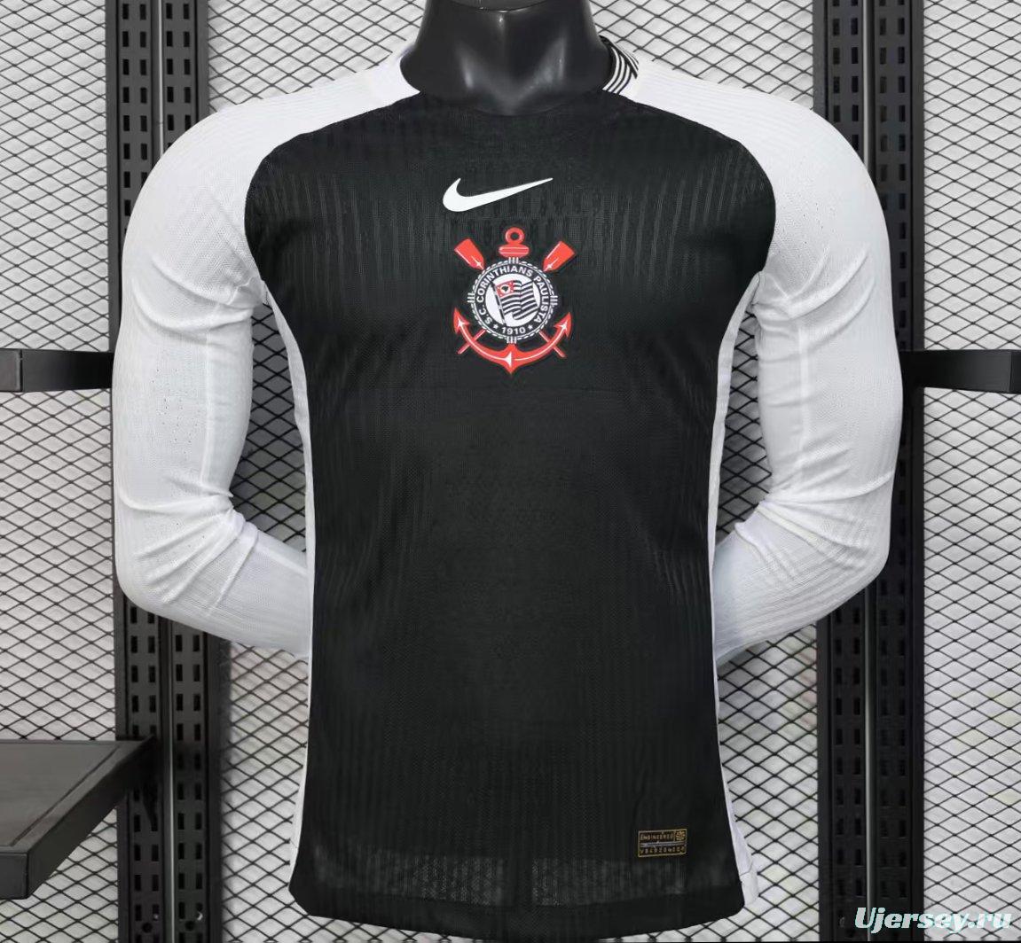 Player Version 25/26 Corinthians Home White Long Sleeve Jersey