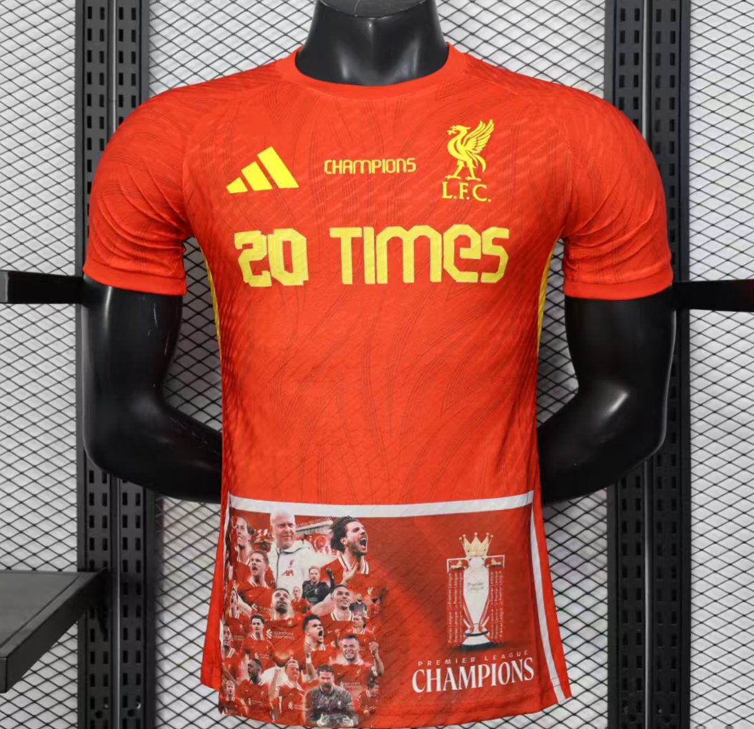 Player Version 25/26 Liverpool 20times Champions Jersey