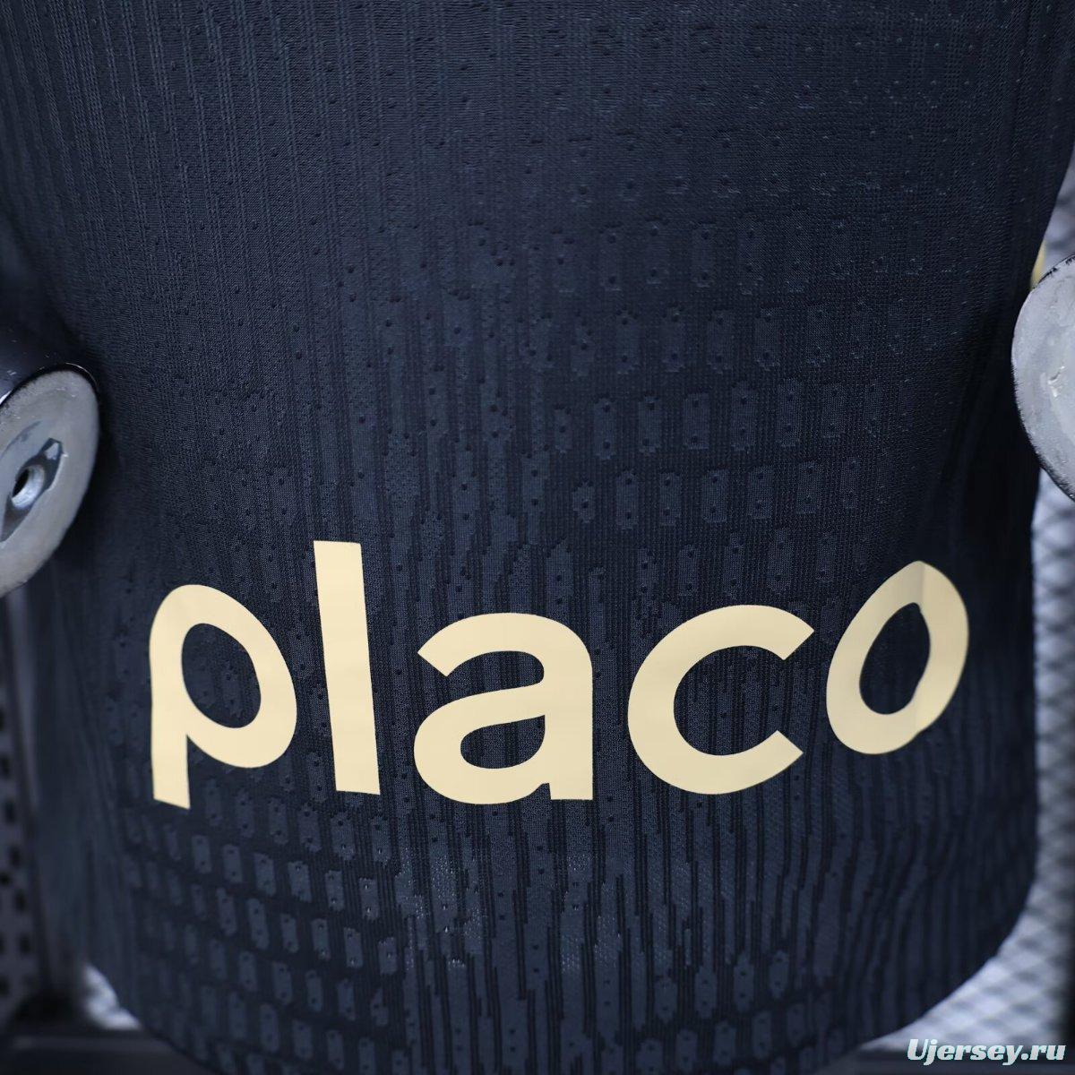 Player Version 25/26 Santos FC Black with Textured Pattern Jersey With Full Sponsors