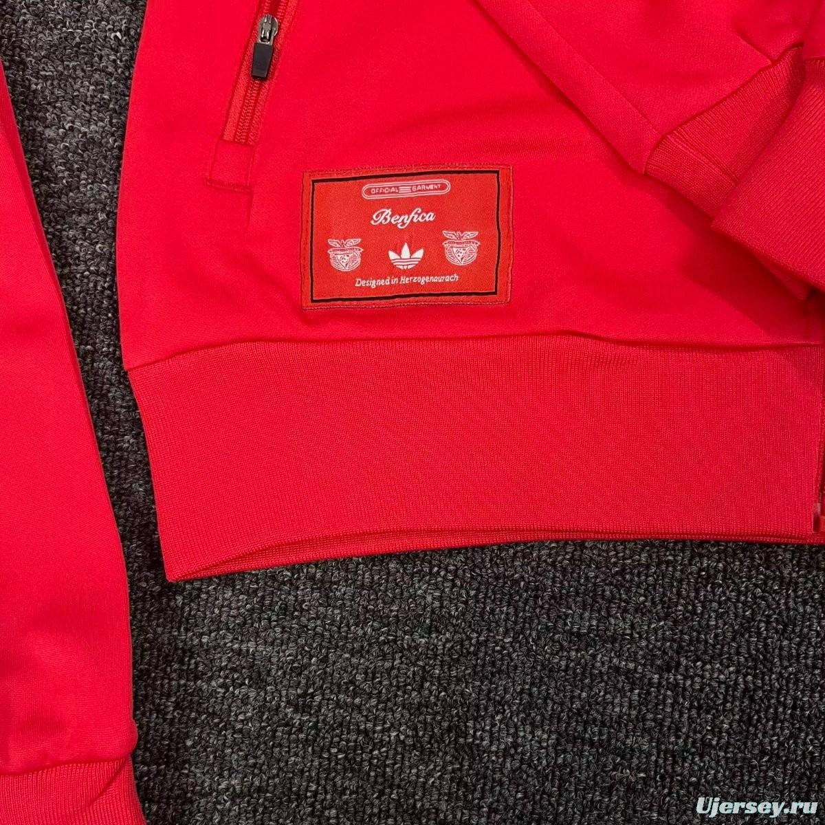 25/26 Benfica Red Full Zipper Tracksuit + Long Pants