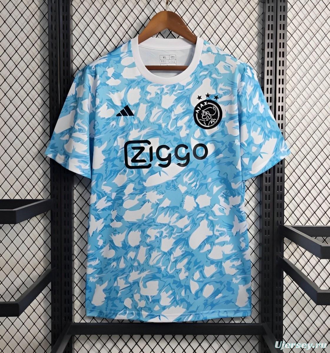 23-24 Ajax Training Blue Jersey