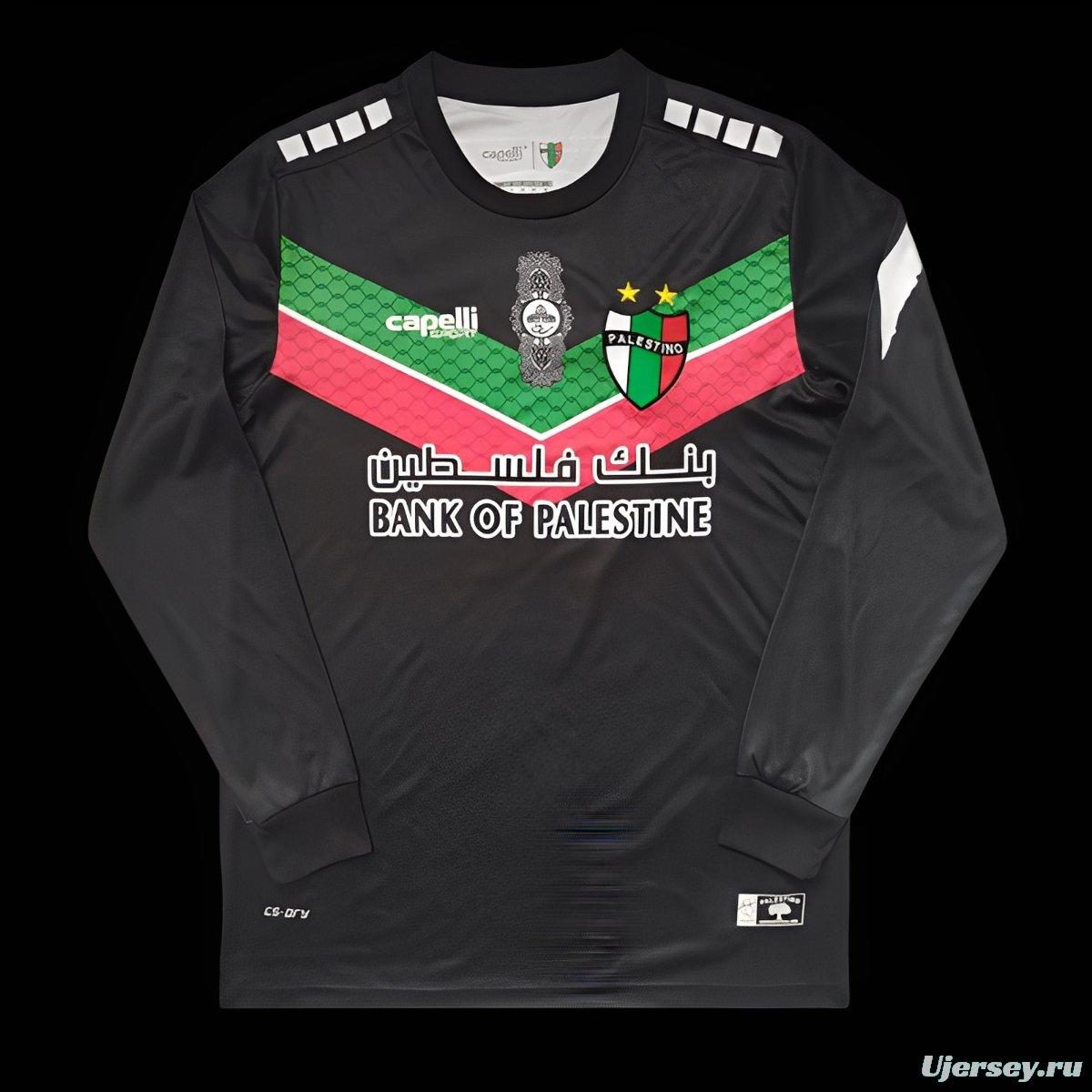Retro 22/23 Palestino CD Black Long Sleeve Jersey
