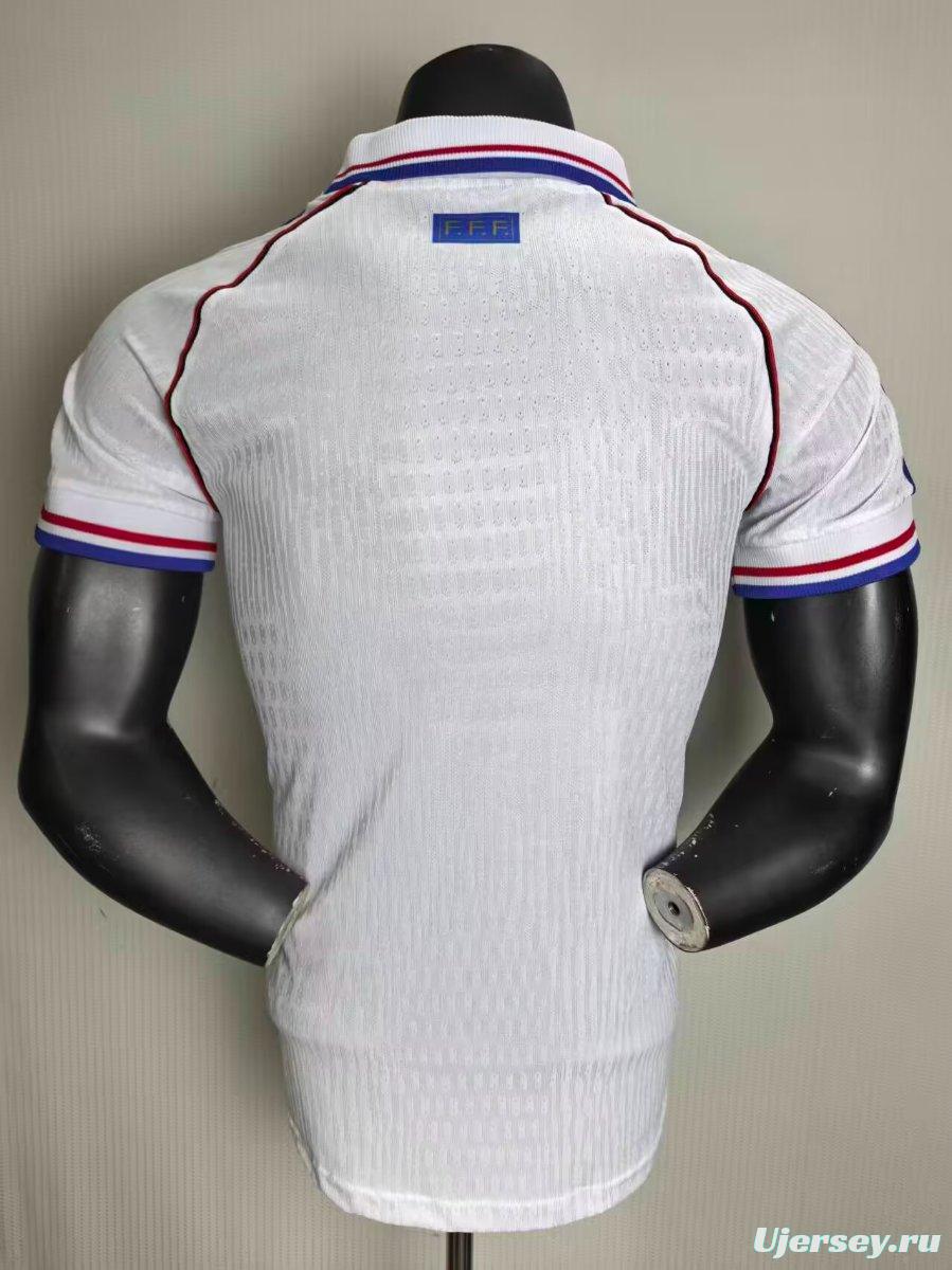 Player Version Retro 1998 France Away White Jersey