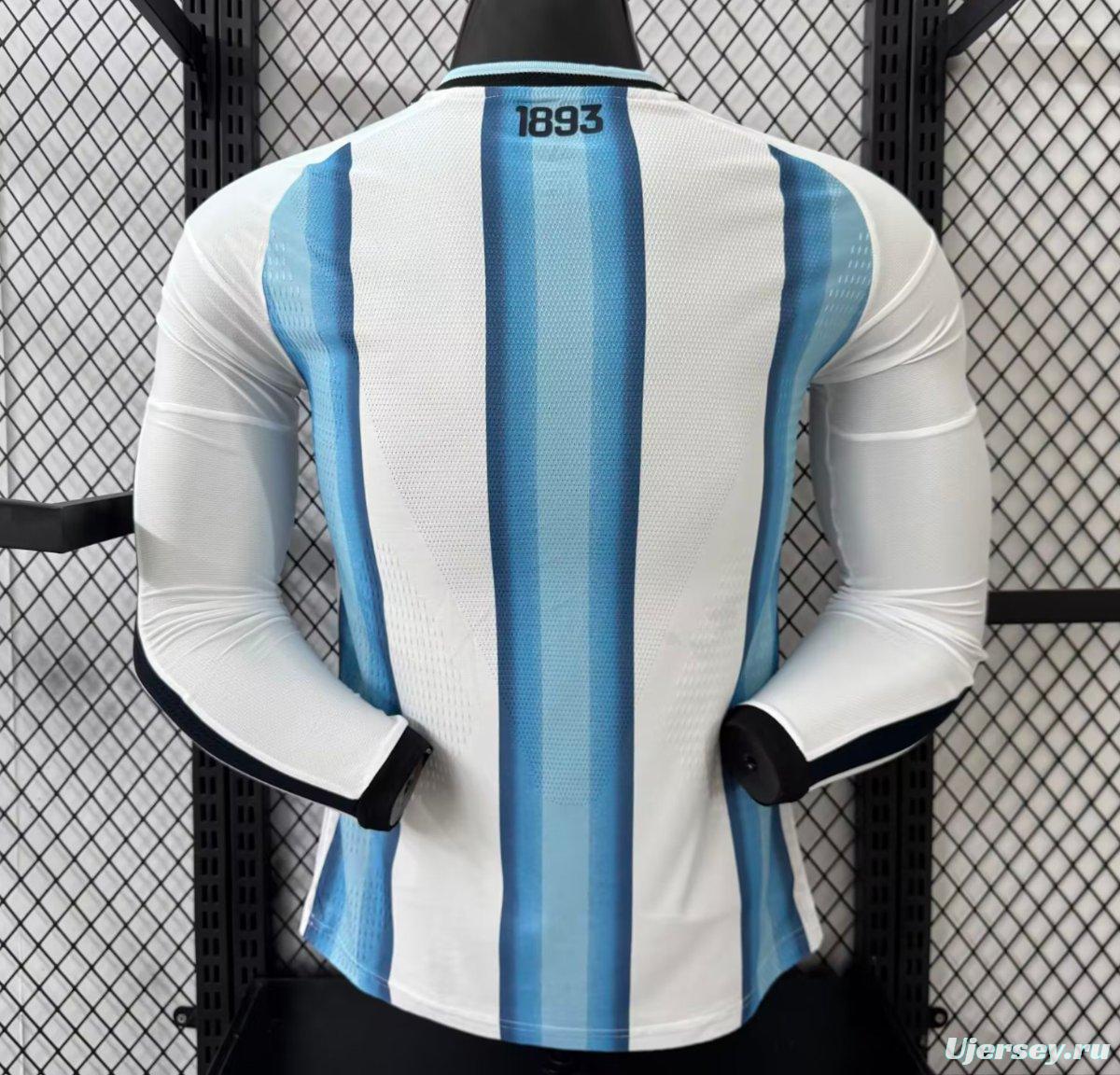 Player Version 2026 Argentina Home Long Sleeve Jersey