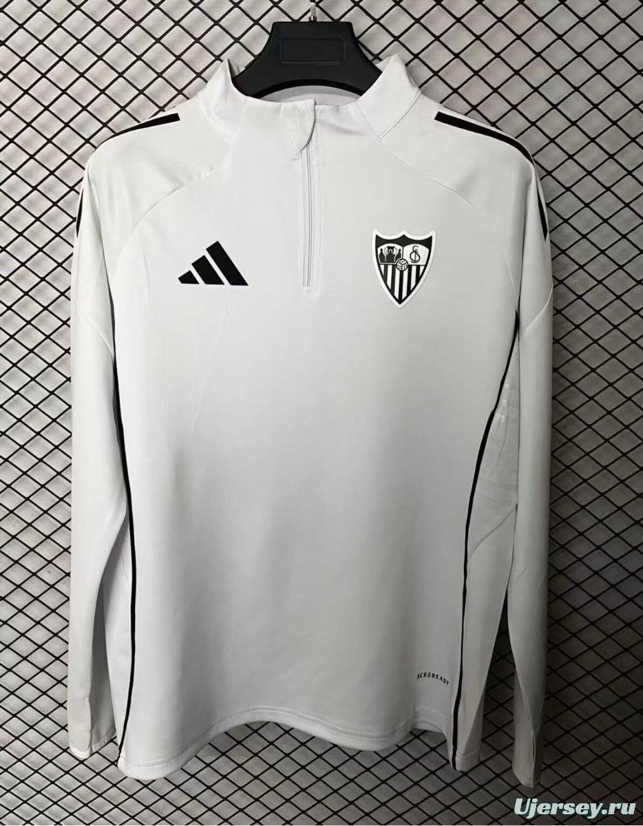 25/26 Sevilla White Half Zipper Jacket