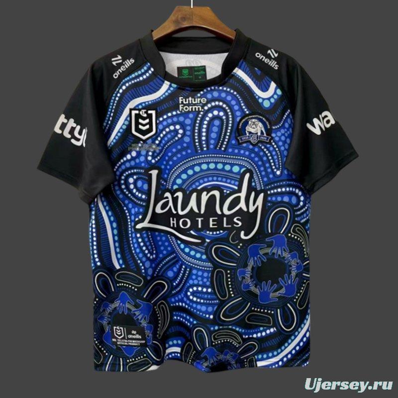 25/26 Canterbury-Bankstown Bulldogs Blue with Indigenous Art Jersey