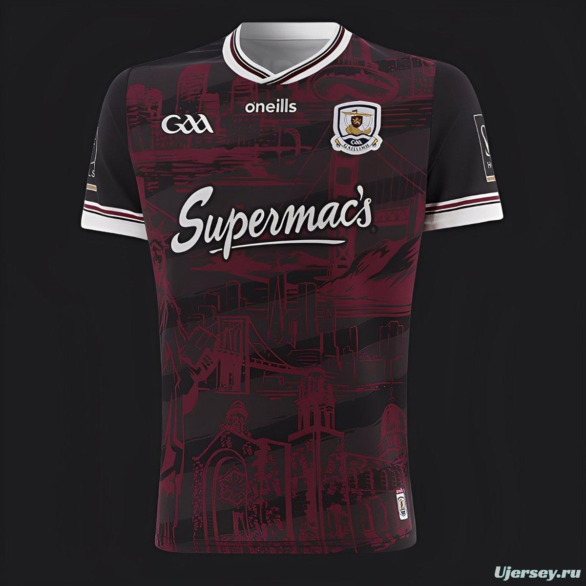 25/26 Galway GAA Maroon with Cityscape Pattern Jersey