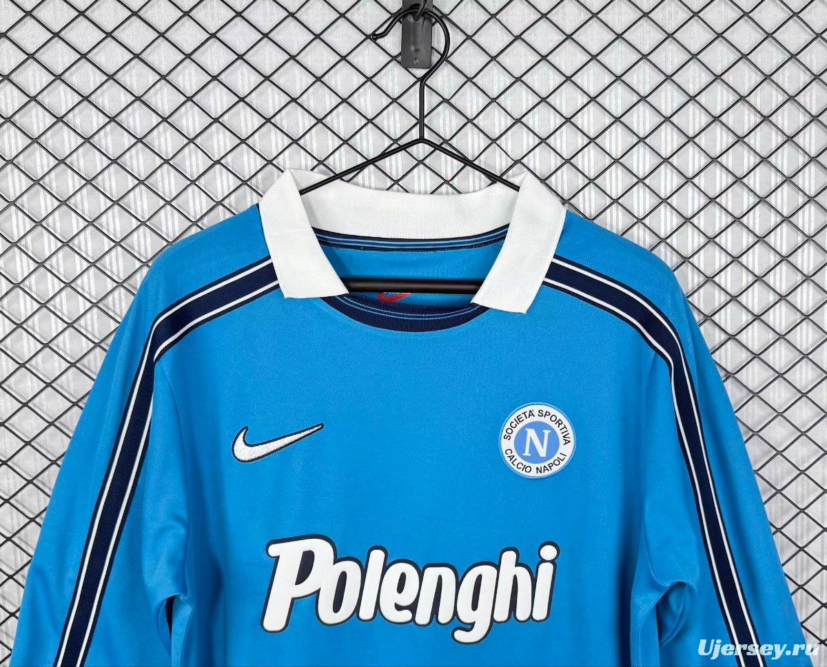 Retro 98/99 Napoli Home Long Sleeve Jersey