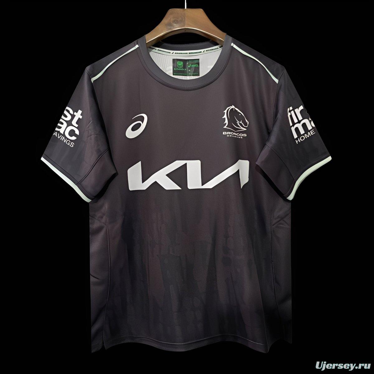 25/26 Brisbane Broncos Charcoal Grey Training Jersey