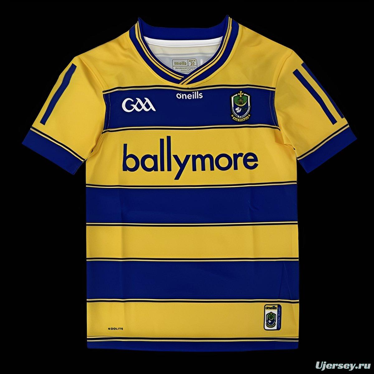 25/26 Kids Roscommon GAA Yellow with Blue Hoops Home Jersey