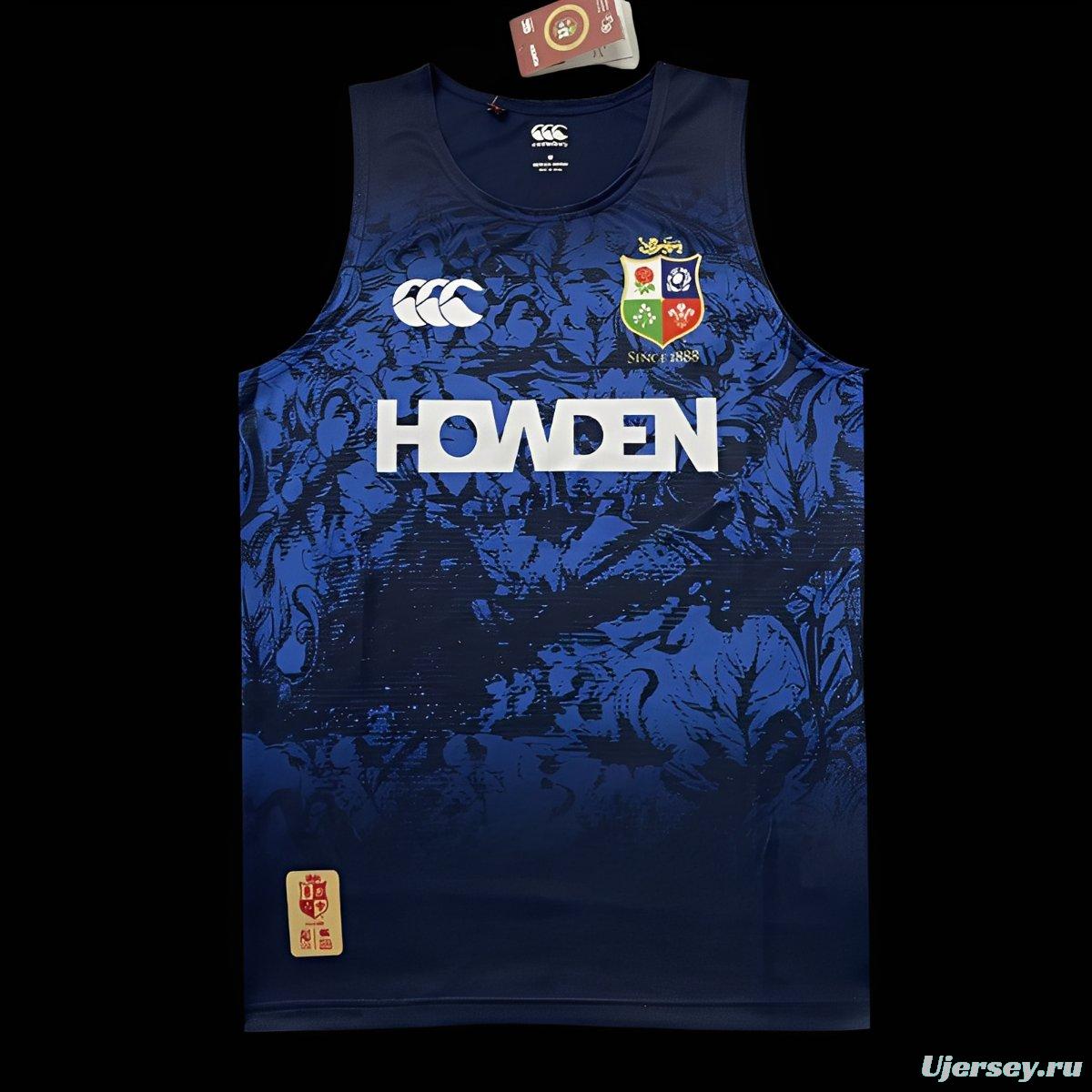 2025 British & Irish Lions Navy with Blue Pattern Singlet