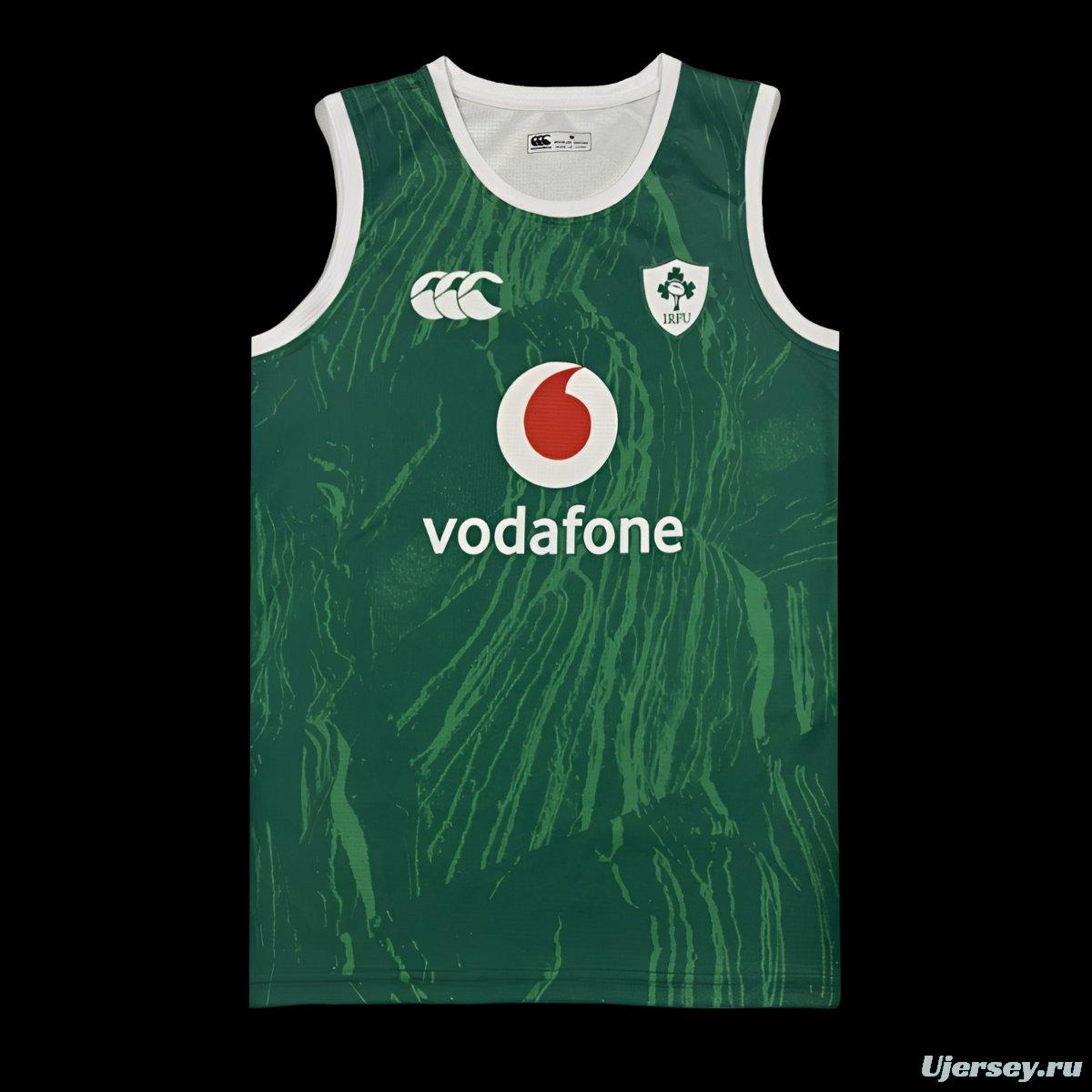 2026 Ireland Green with Abstract Brushstroke Pattern Sleeveless Jersey