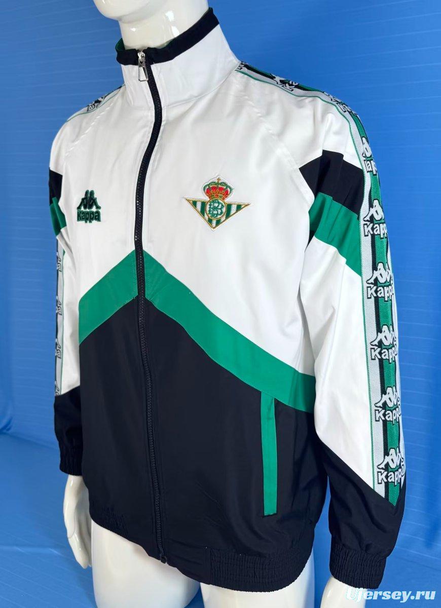 96/97 Real Betis White/Black Windbreaker