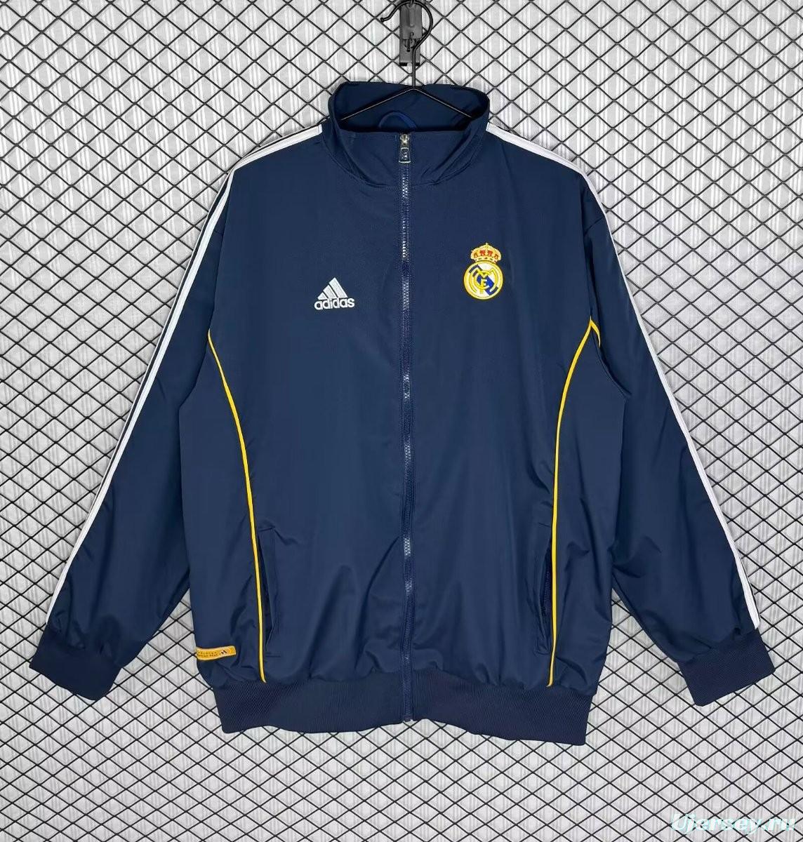 Retro 99/00 Real Madrid Navy Windbreaker
