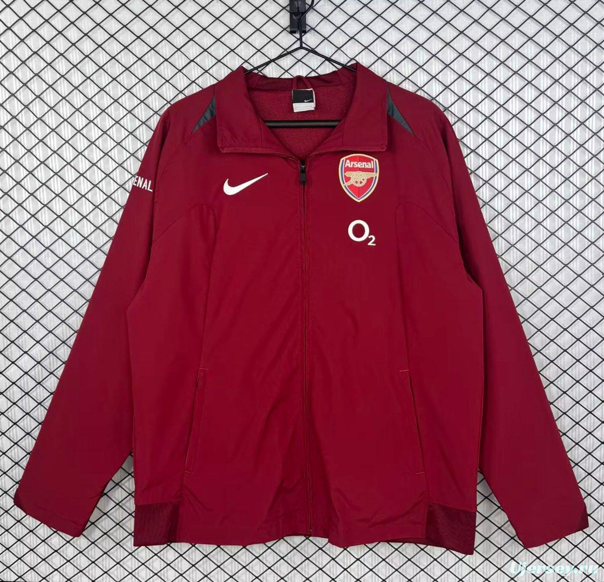 Retro 05/06 Arsenal Third Wine Windbreaker