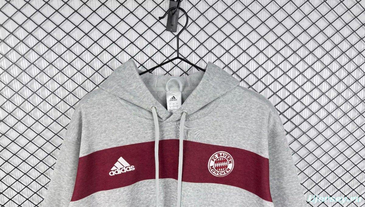 Retro 14/15 Bayern Munich Grey Hoodie