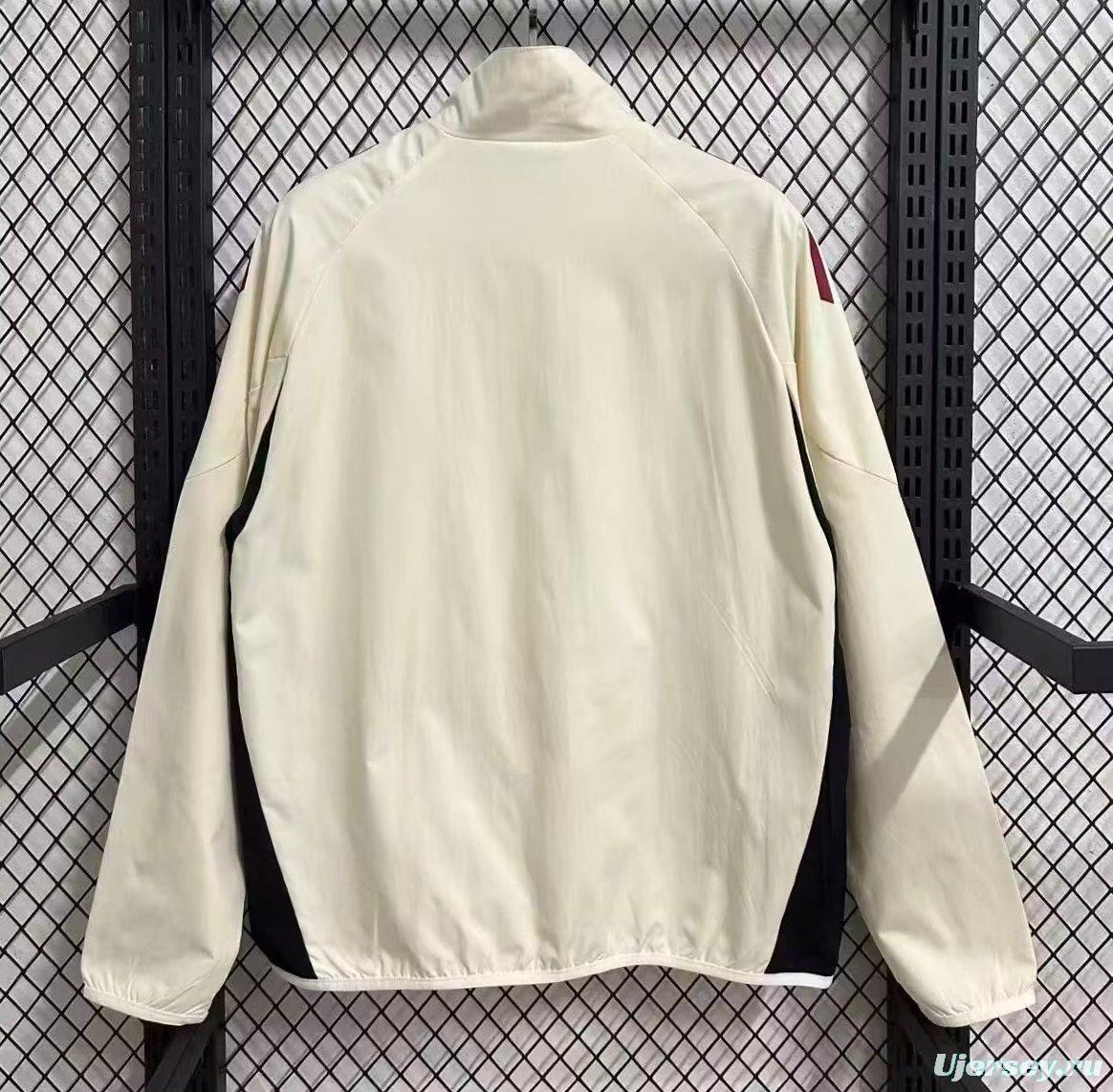 25/26 Liverpool White Full Zipper Windbreaker