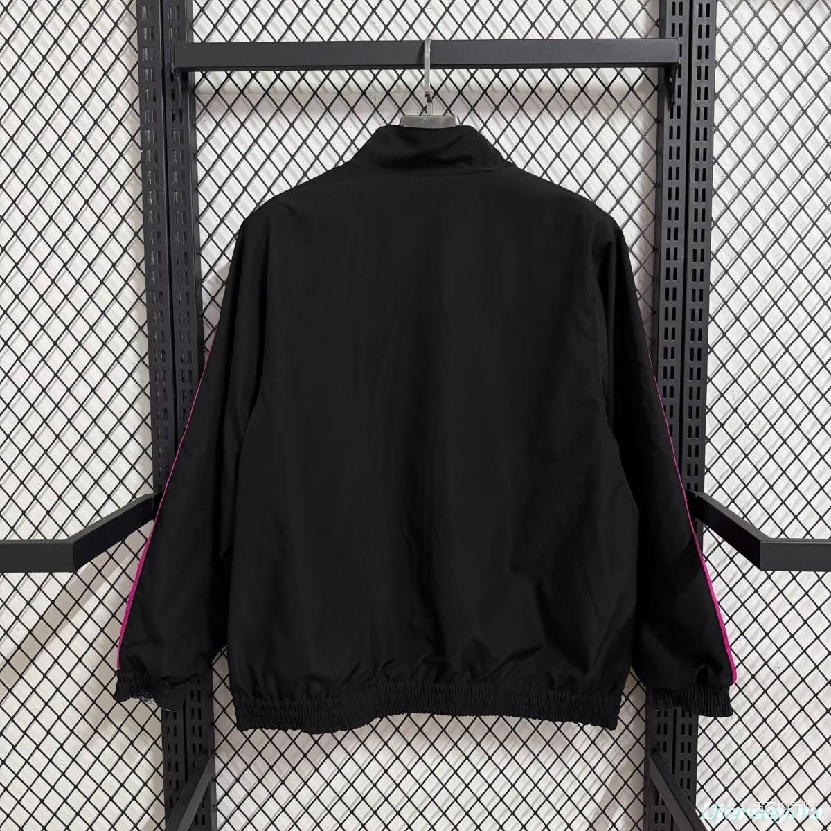 25/26 Juventus Black/Purple Full Zipper Windbreaker