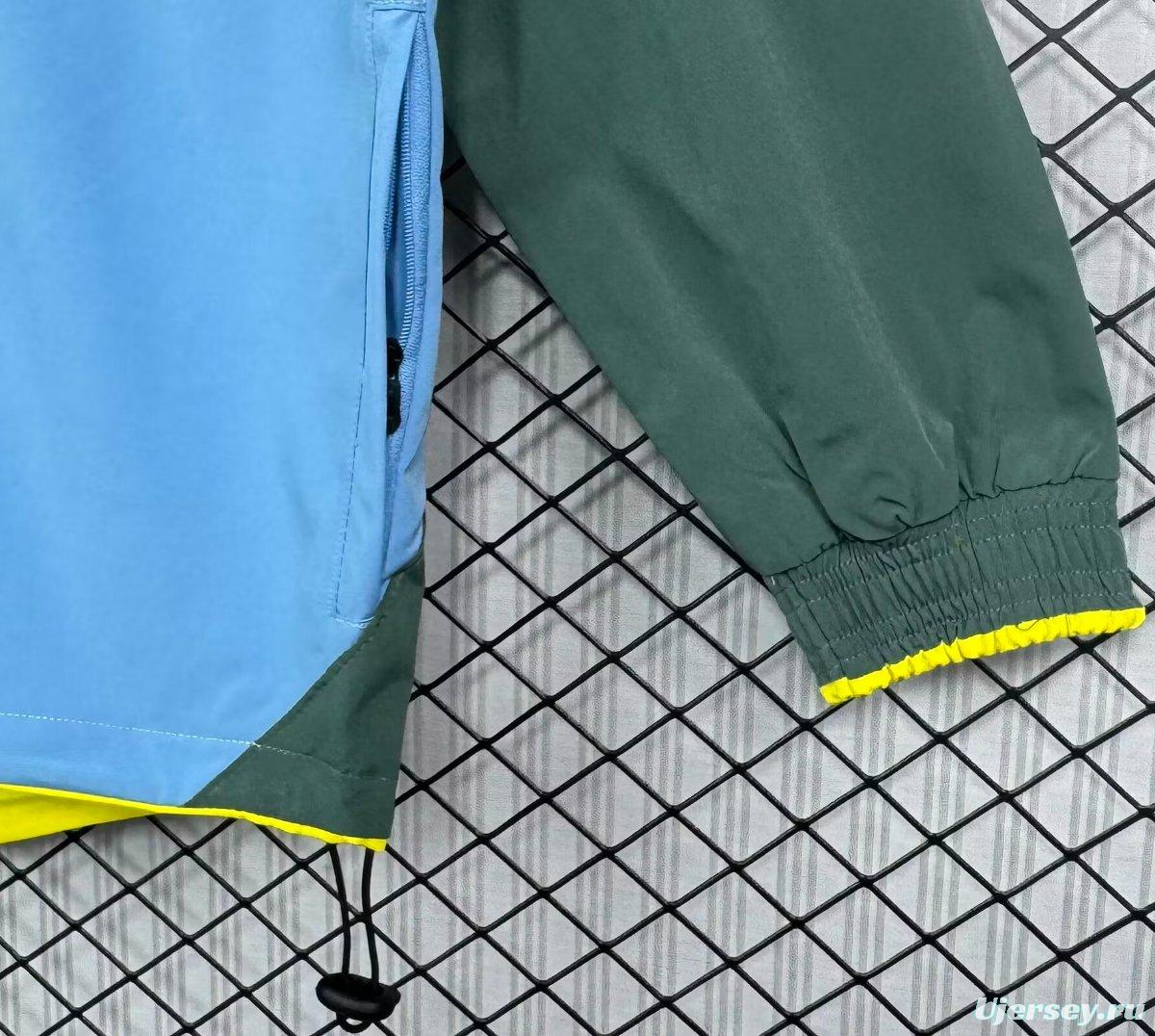 Retro 02/03 Sporting Lisbon Green Full Zipper Windbreaker