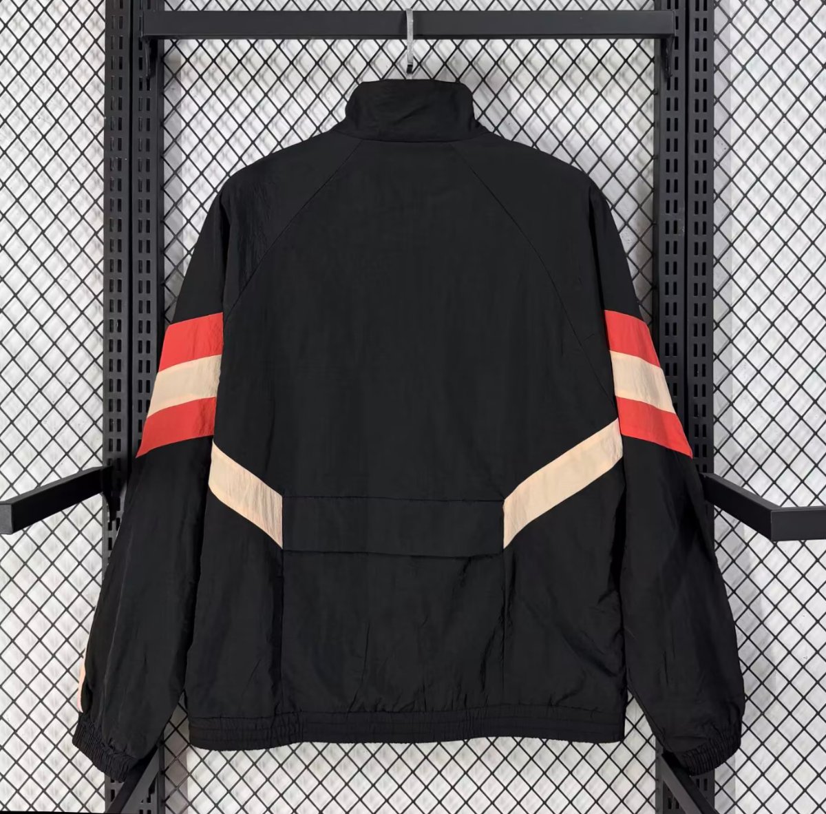 25/26 Manchester United Black/White Full Zipper Windbreaker