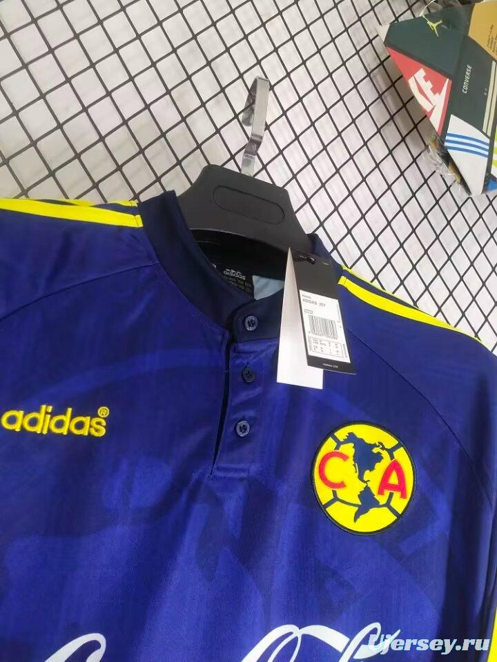Retro 97/98 Club America Away Blue Long Sleeve Jersey