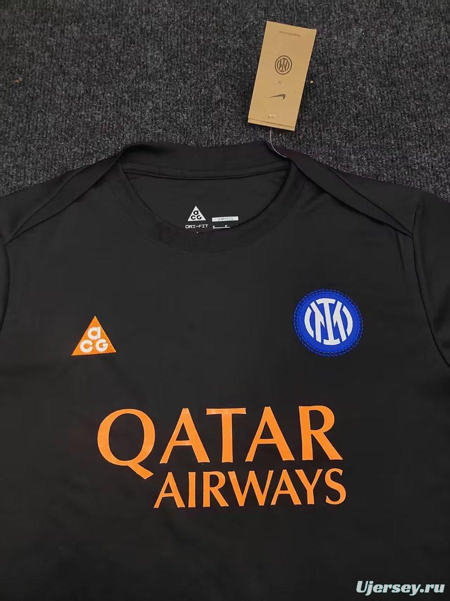 25/26 Nike Inter Milan Dri-FIT Academy Pro SE Pre-Match Black Jersey