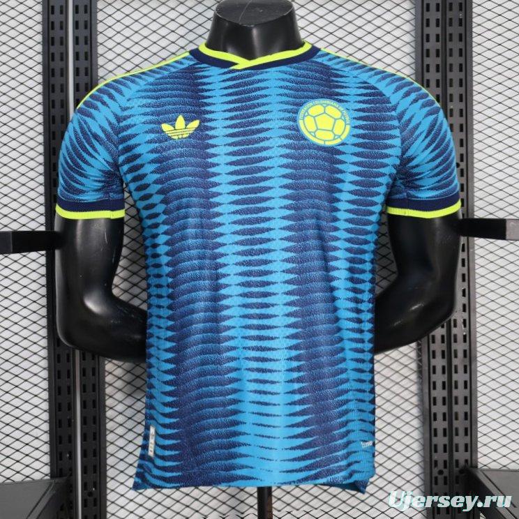 2026 Player Version Colombia Blue with Wavy Zigzag Pattern Jersey