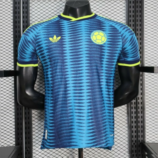 2026 Player Version Colombia Blue with Wavy Zigzag Pattern Jersey