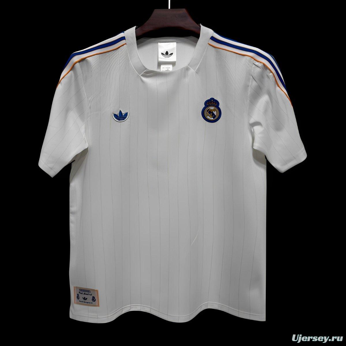 2026 Real Madrid Adidas Terrace Icons White Jersey