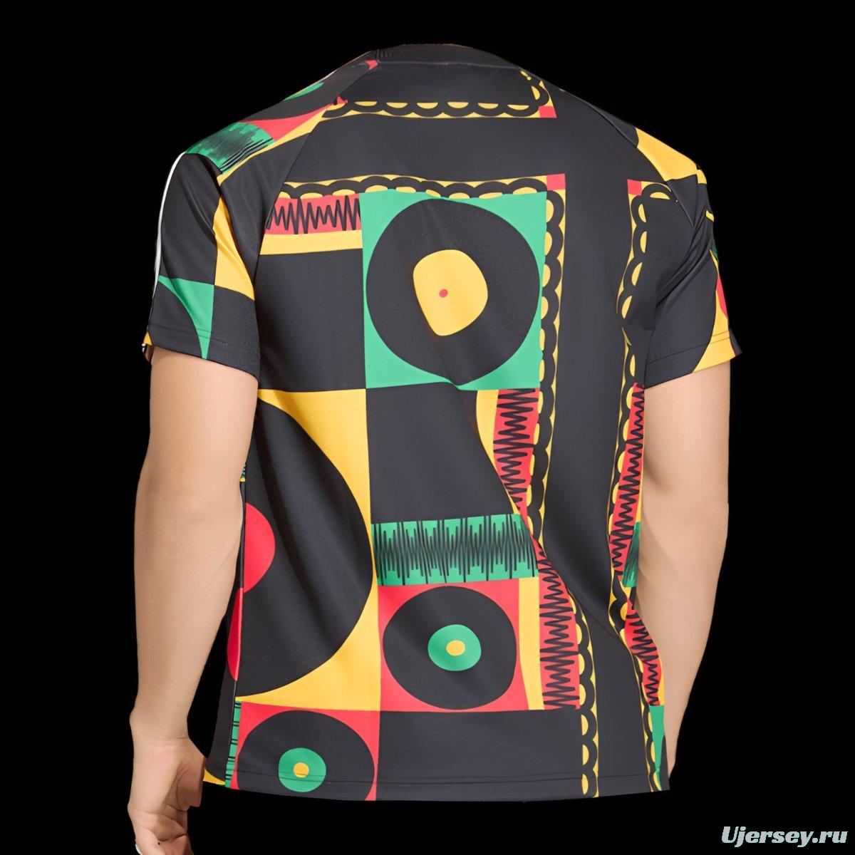 2026 JAMAICA 26 X BOB MARLEY Original BLACK / RED / DARK YELLOW T-Shirt