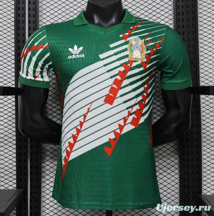 Player Version 2027 Mexico Home Green with Diagonal Graphic Jersey