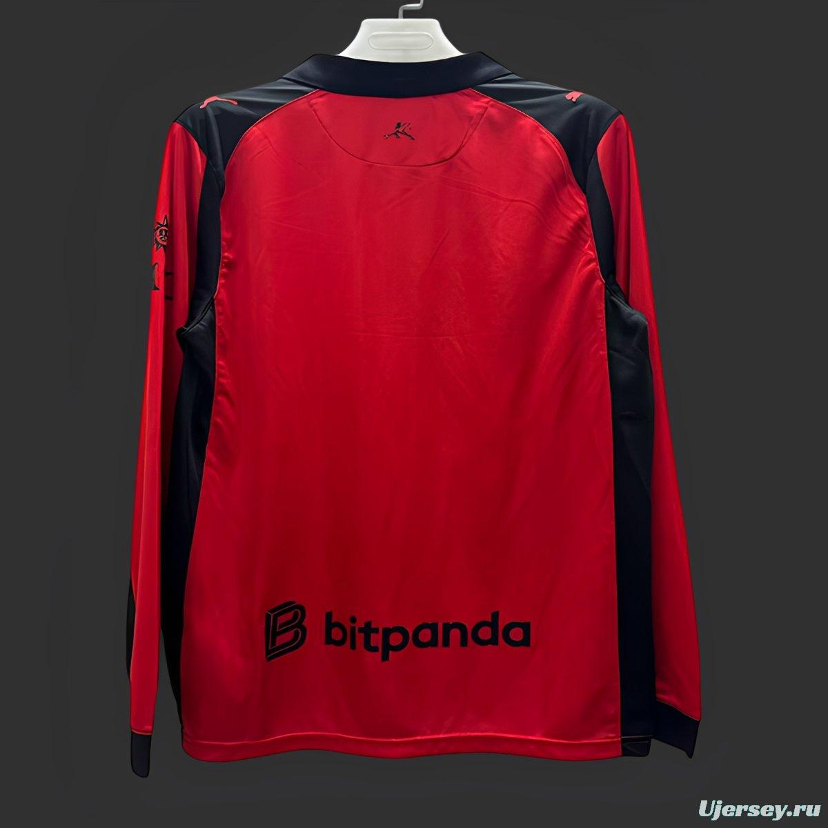 25/26 AC Milan x Slam Jam Limited Edition Long Sleeve Red Forth Jersey