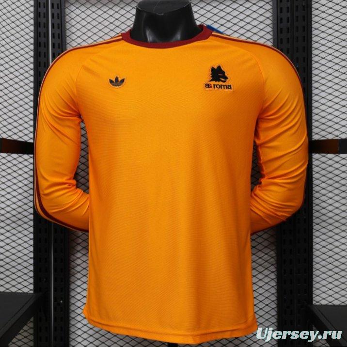 Player Version 2026 AS Roma x Adidas Originals Orange Special Edition Long Sleeve Jersey