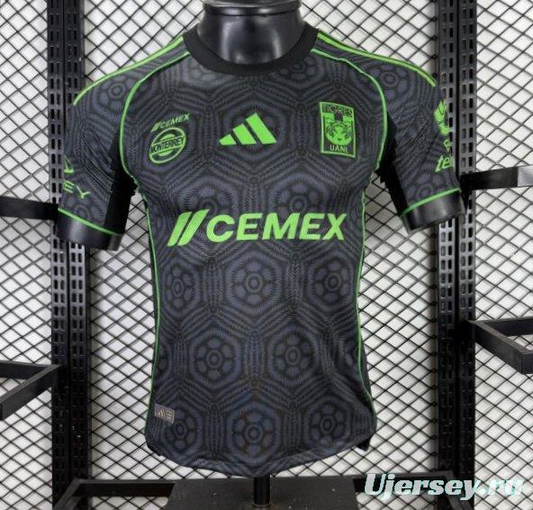 Player Version 25/26 Tigres UANL Adidas Third / Special Edition Black Jersey