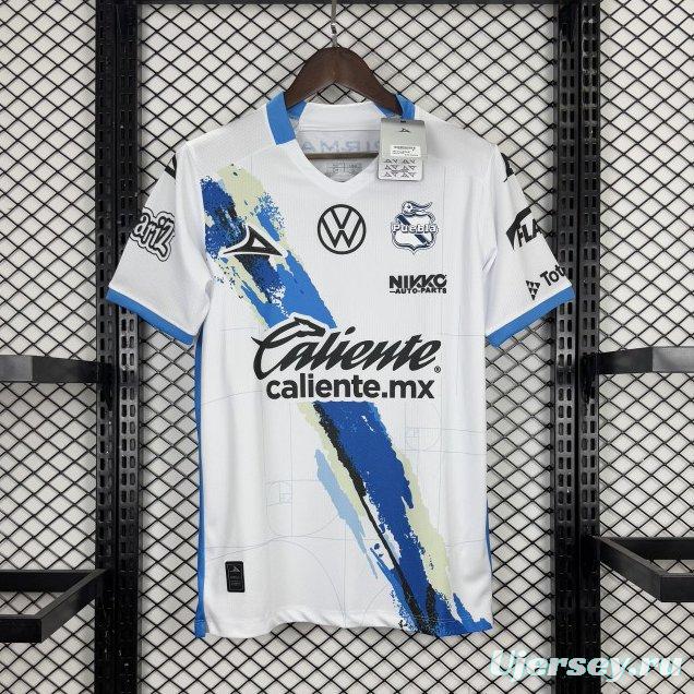 Player Version 25/26 Club Puebla White with Blue Home Jersey