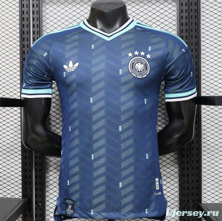 Player Version 2026 Germany  Navy Blue with Zigzag Pattern Away Jersey