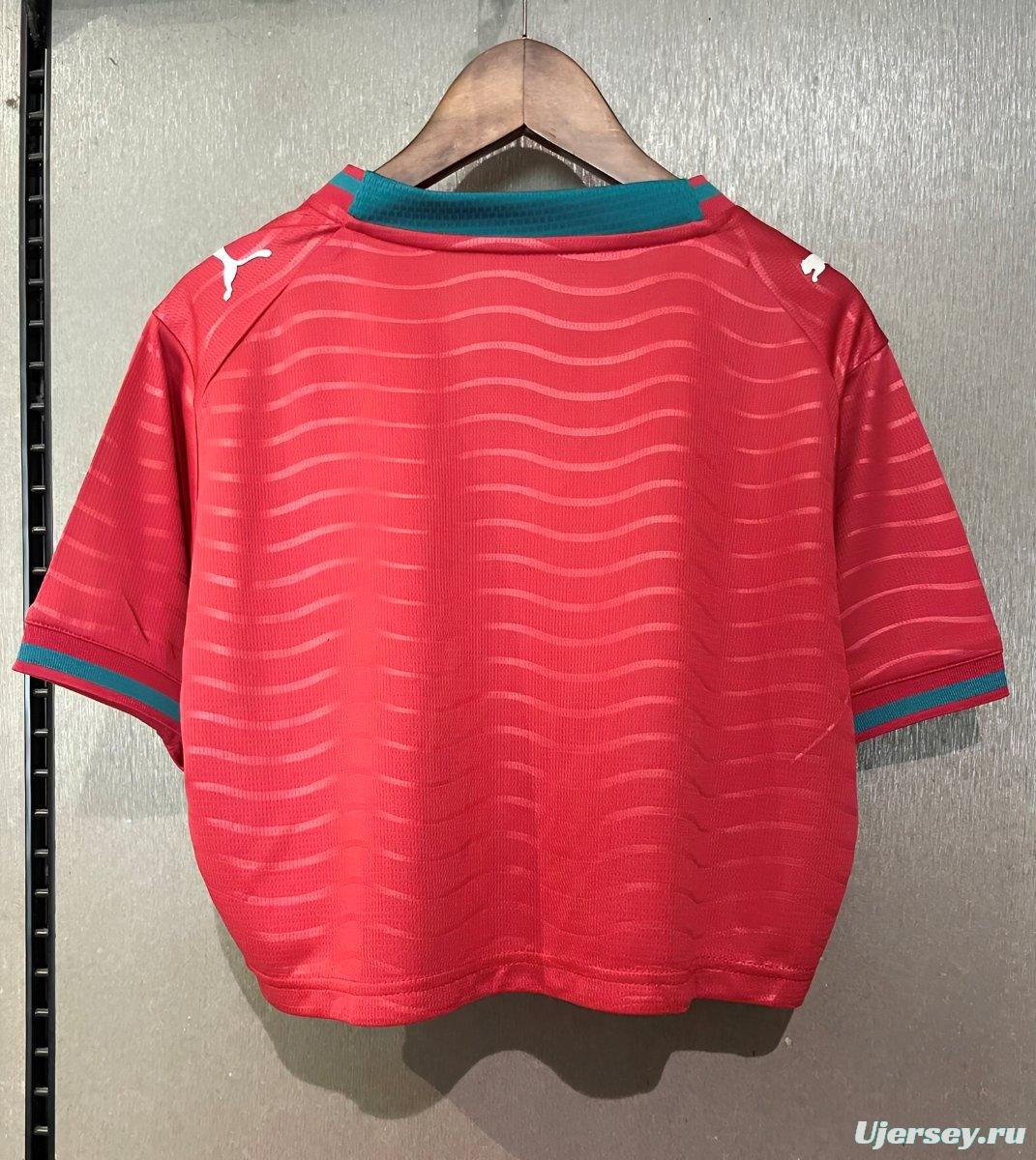 2026 Portugal Home Women Cropped Jersey
