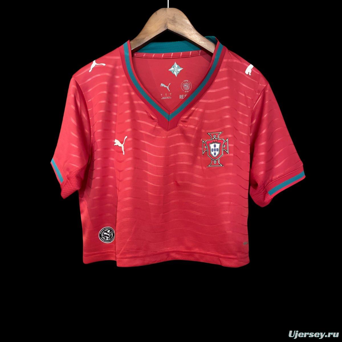 2026 Portugal Home Women Cropped Jersey