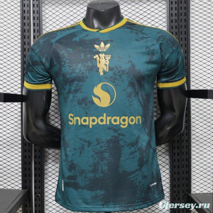 Player Version 26/27 Manchester United Teal & Gold Third Special Edition Jersey