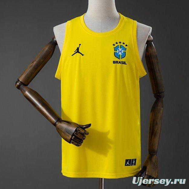 2026 Brazil Training Jersey Vest Yellow
