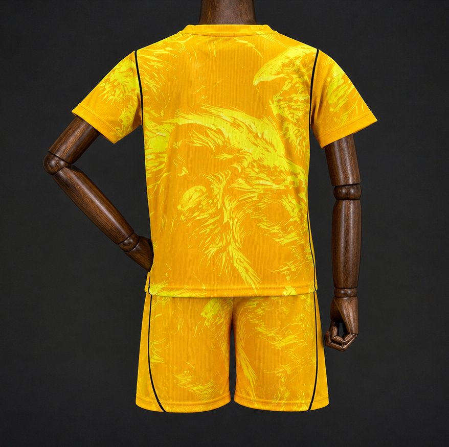 2026 Kids England Yellow Goalkeeper Jersey