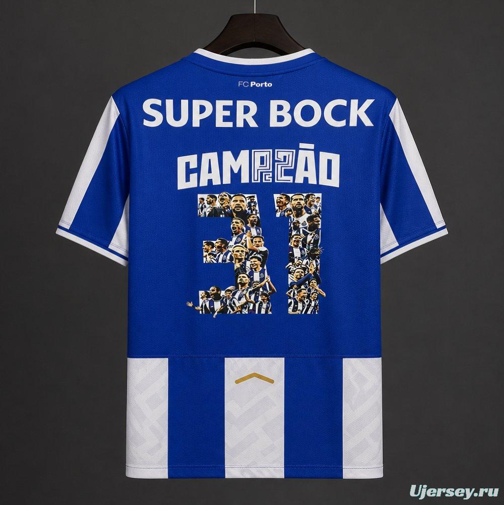 25/26 Porto Home Champion Printing Jersey