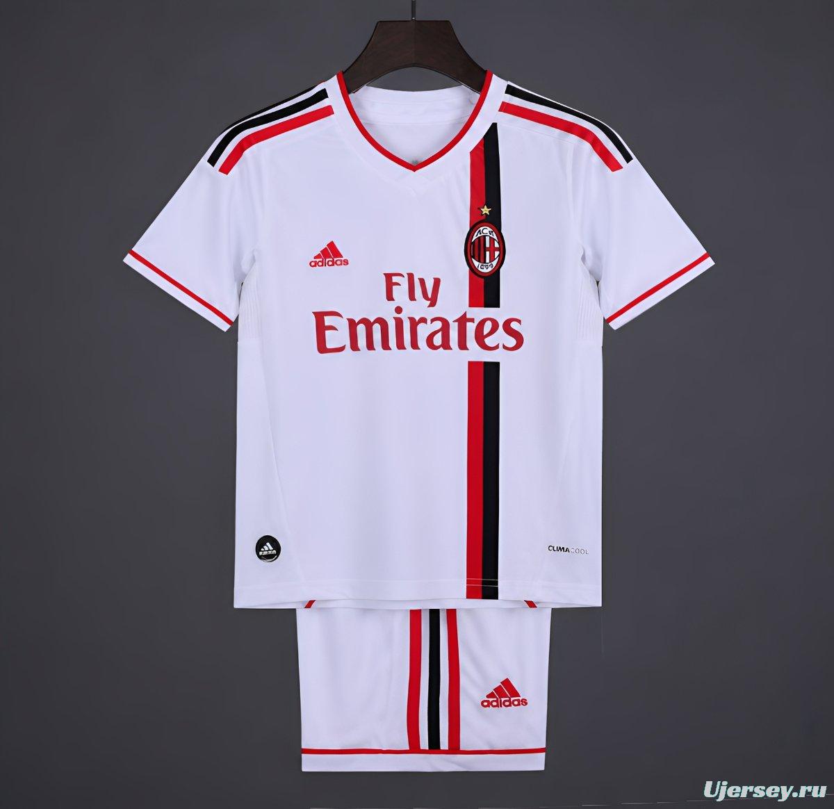 Retro 2010/11 Kids AC Milan White Away Jersey