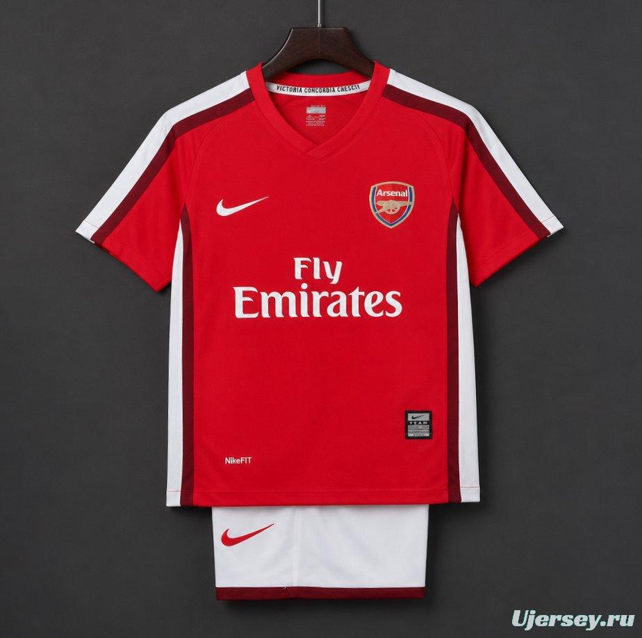 Retro 08/10 Kids  Arsenal Red Home Jersey