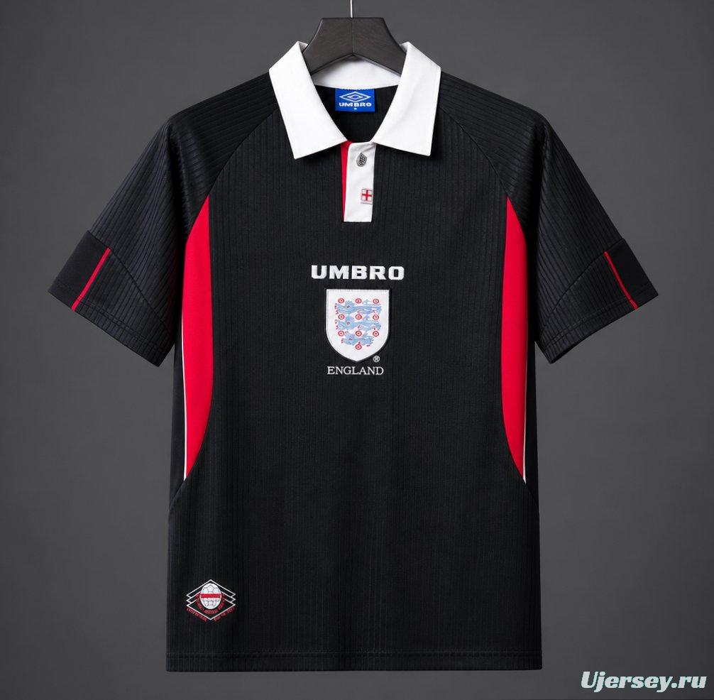 Retro 1997/99 England Black & Red Away Jersey