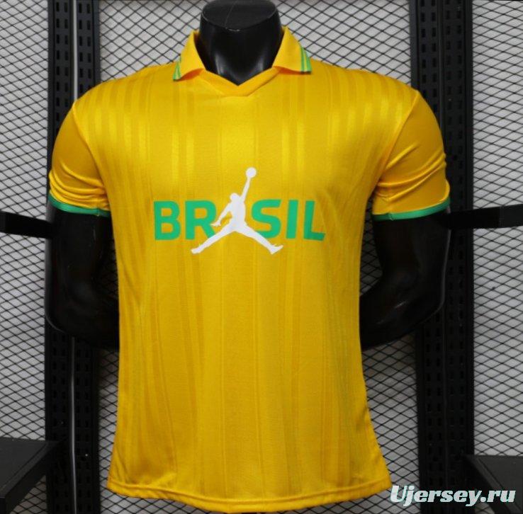 Player Version 2026 Brazil × Jordan Brand Yellow Special Edition Home Jersey
